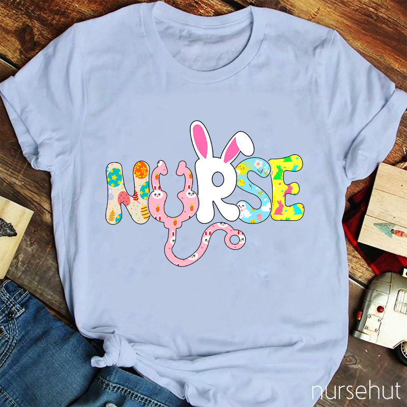 Cute Nurse Bunny Nurse T-Shirt