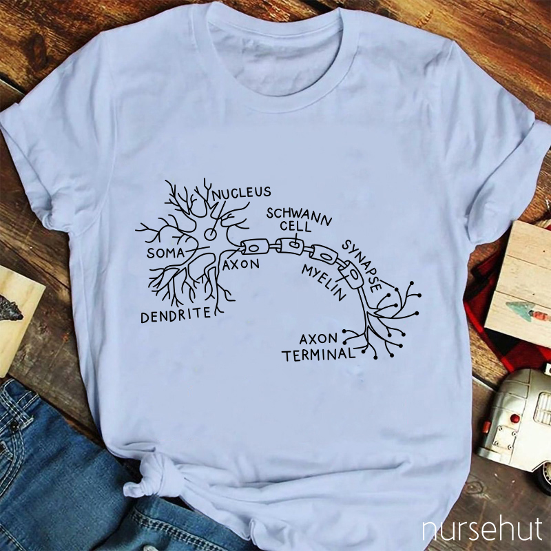 Neuron Anatomy Nurse T-Shirt