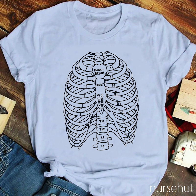 Anatomical Structure Of Chest Bones Nurse T-Shirt