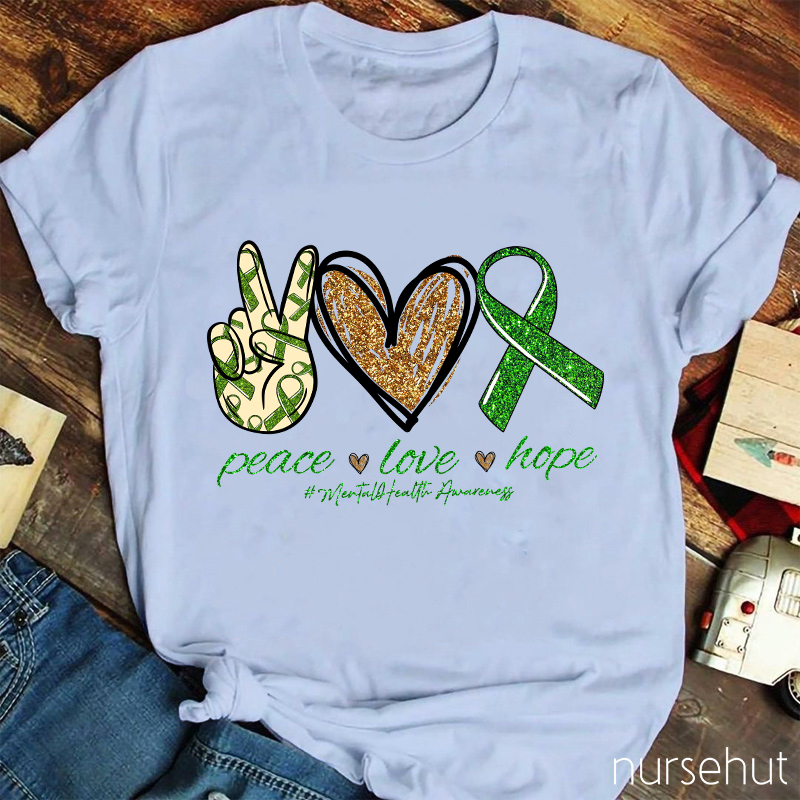 Peace Love And Hope Nurse T-Shirt