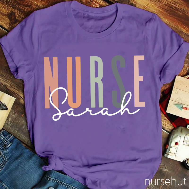 Personalized Simple Nurse T-Shirt