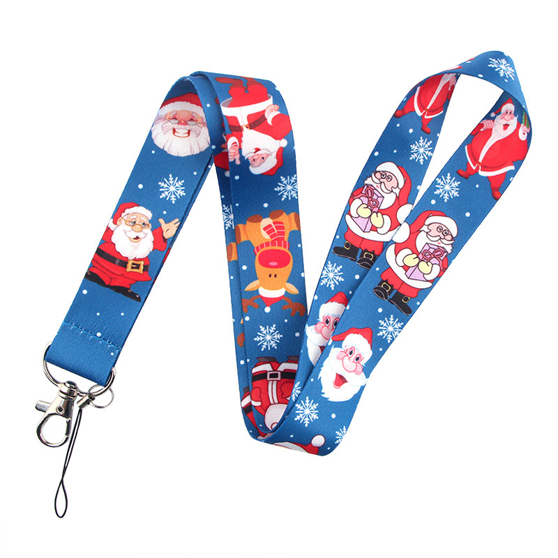 Santa And Elk Teacher Lanyard