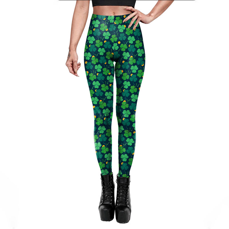 Irish St. Patrick's Day Print Ladies Yoga Pants Butt Lift Outerwear T