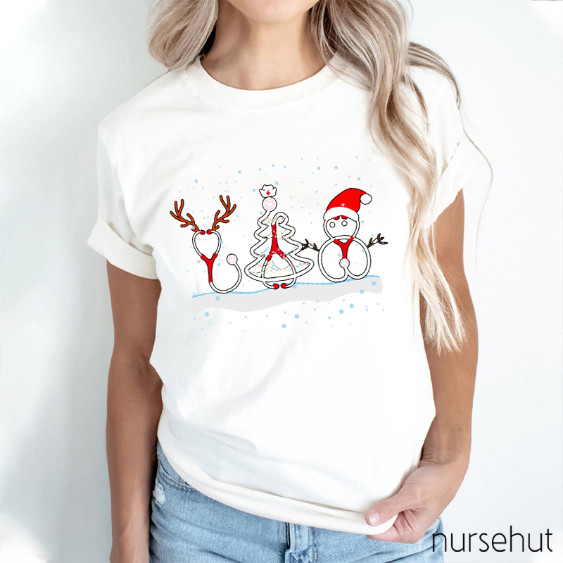 A Snowing Day With A Nurse T-Shirt