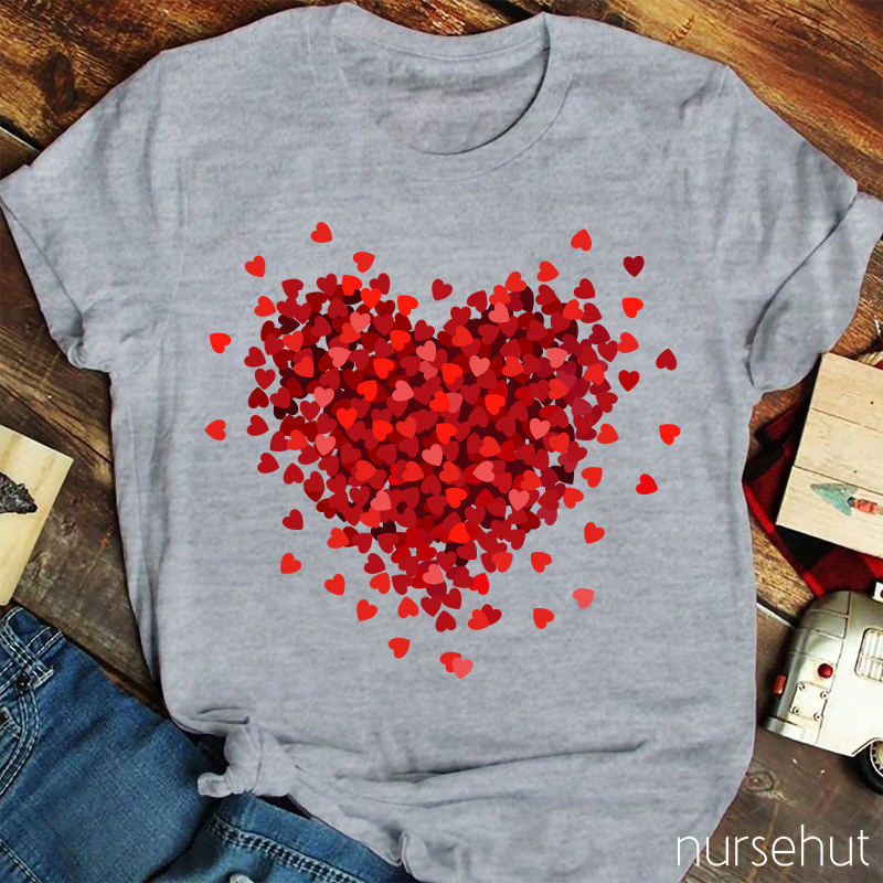 Let Love Fill Your Heart Teacher T-Shirt