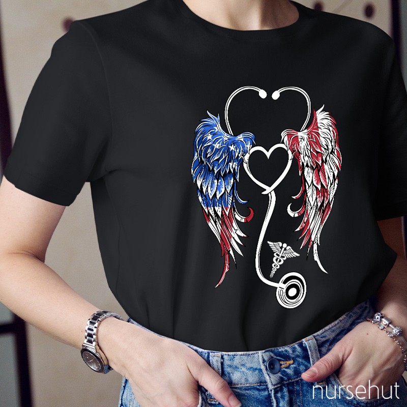 We Are Angels Who Happens To Be A Nurse Here Nurse T-Shirt