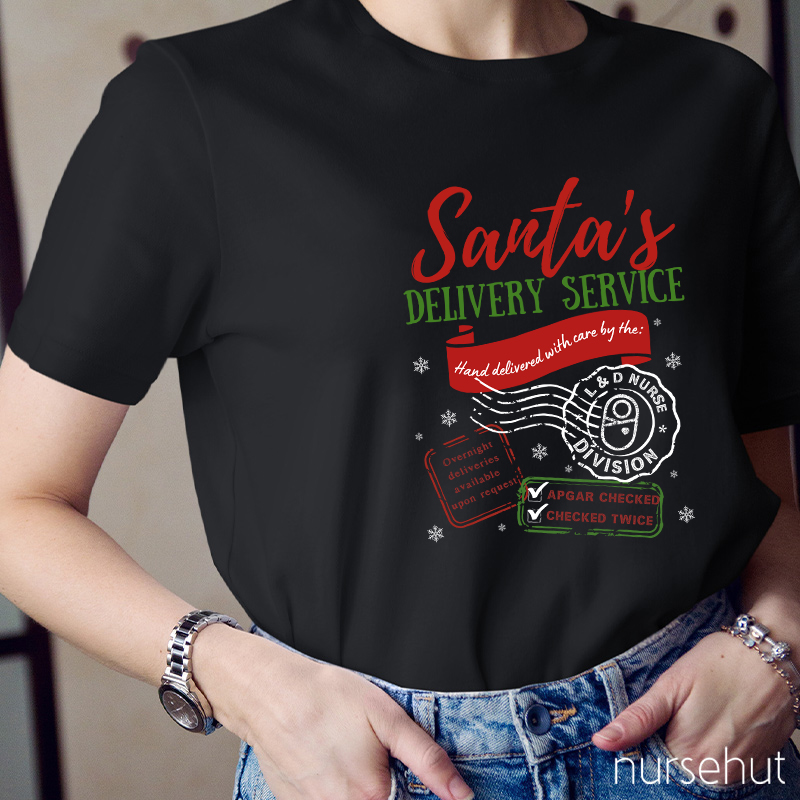 Santa's Delivery Service Nurse T-Shirt