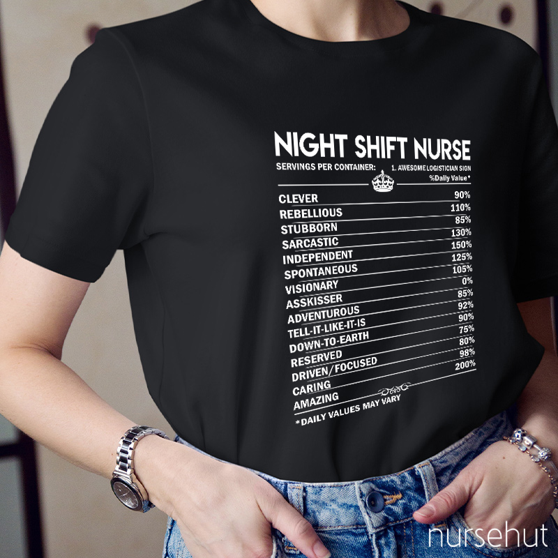 Night Shift Nurse's Daily Value Nurse T-Shirt