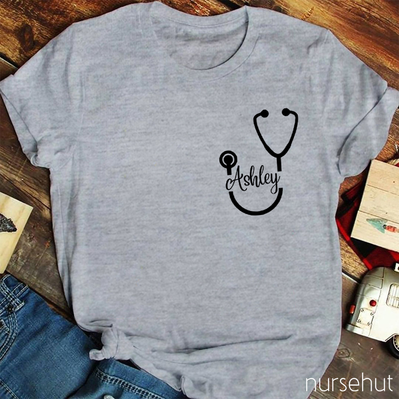 Personalized Name Simple  Nurse T-Shirt
