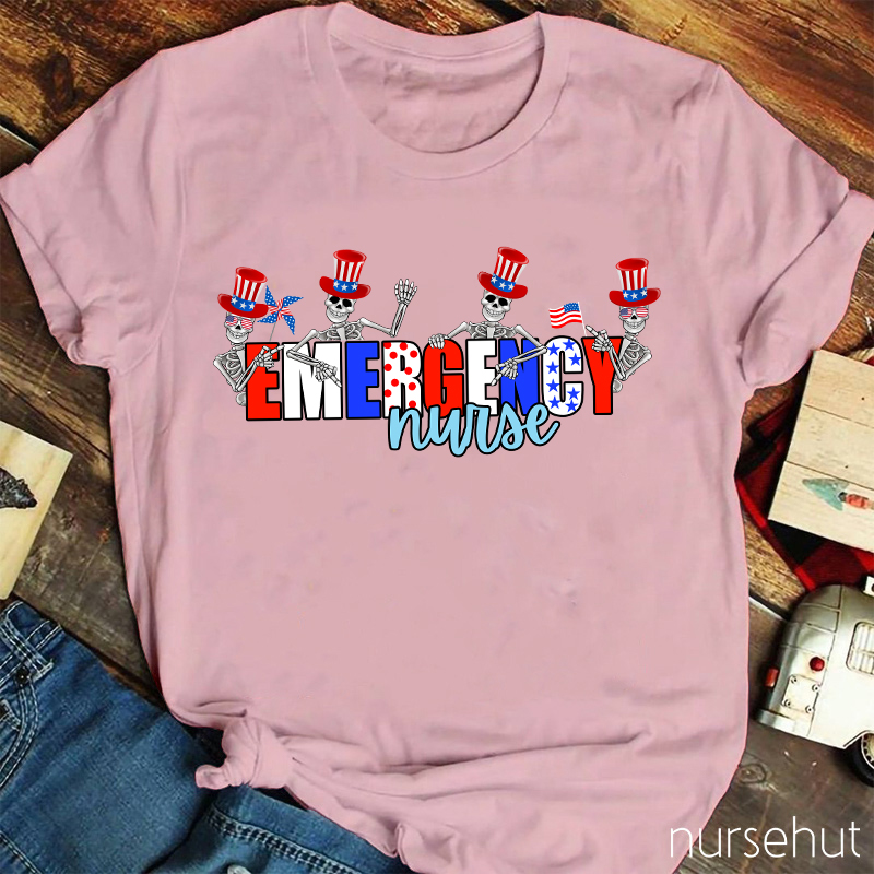 Flat Emergency Nurse T-Shirt