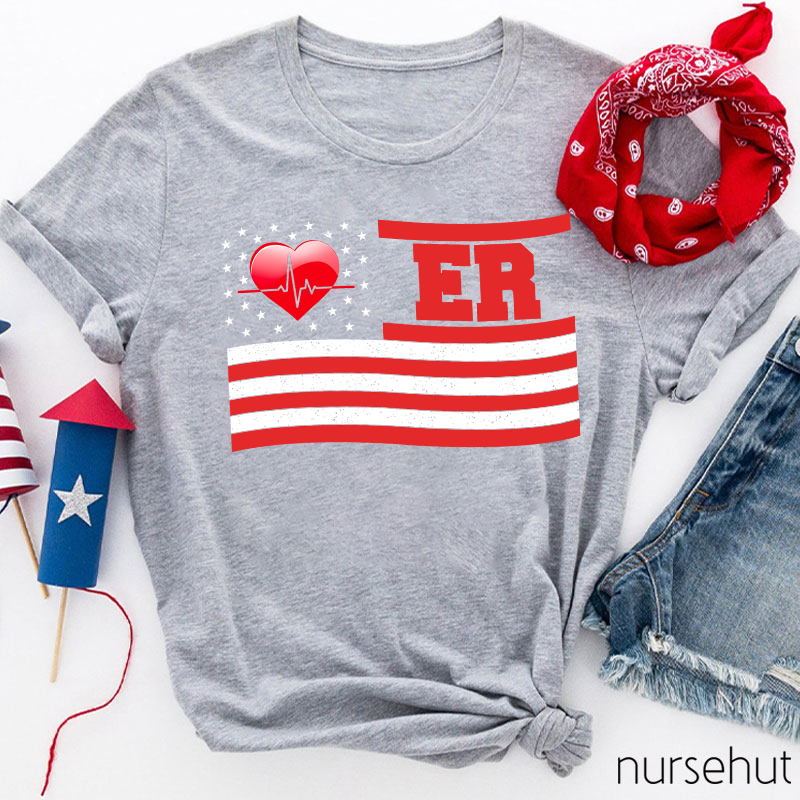 Flag ER Nurse T-Shirt
