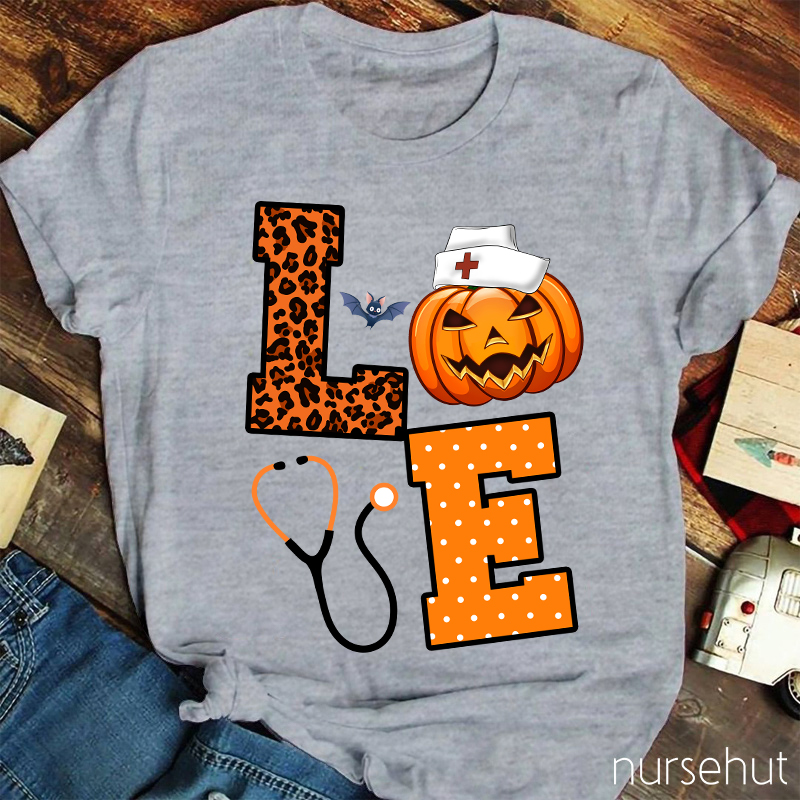 Love Pumpkin Nurse T-Shirt