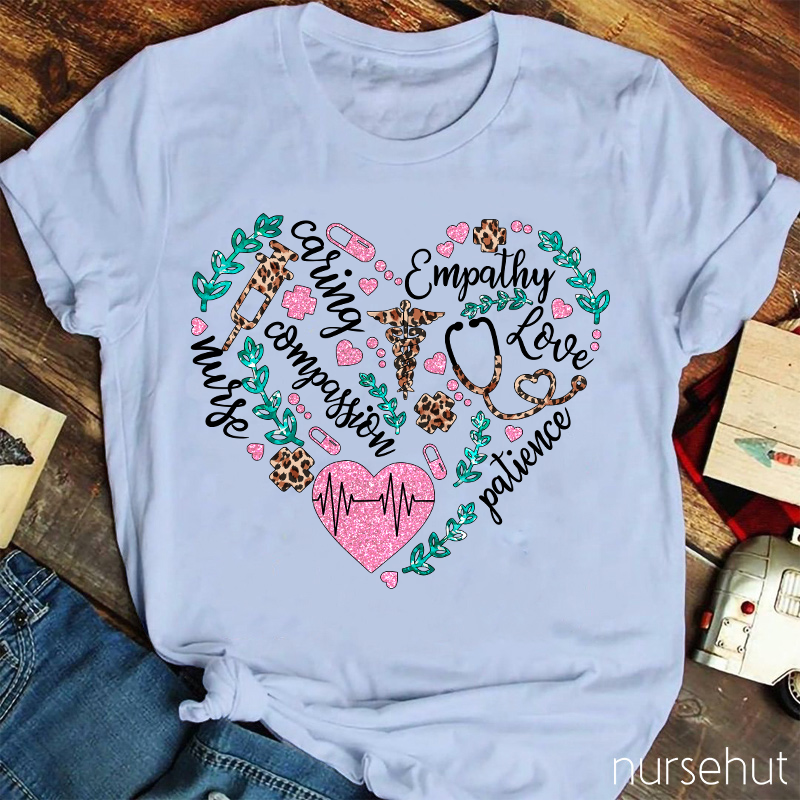 Heart Caring Empathy Love Nurse T-Shirt