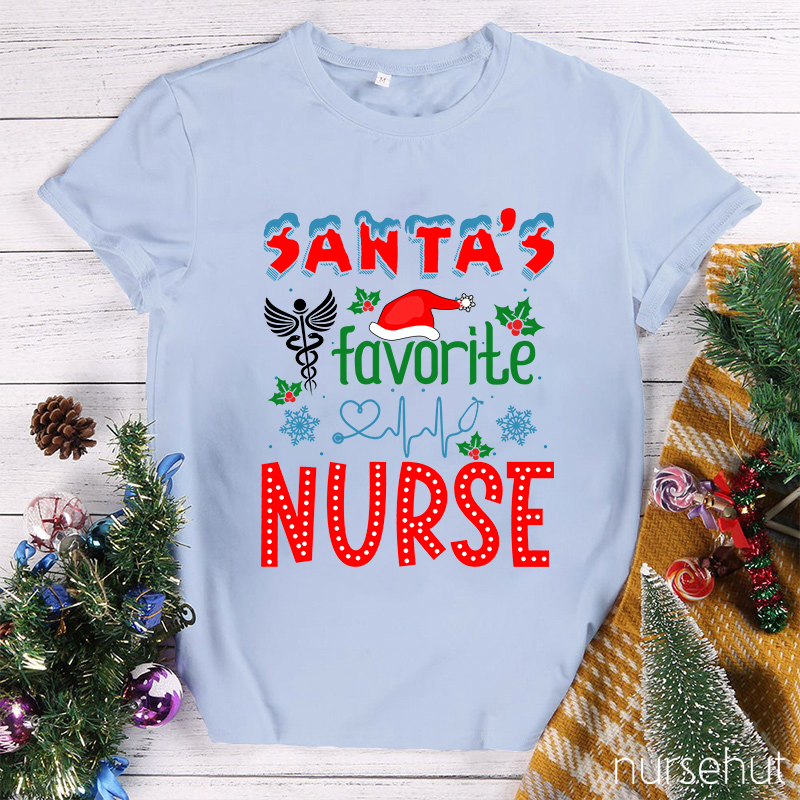 Santa's Favorite Nurse T-Shirt