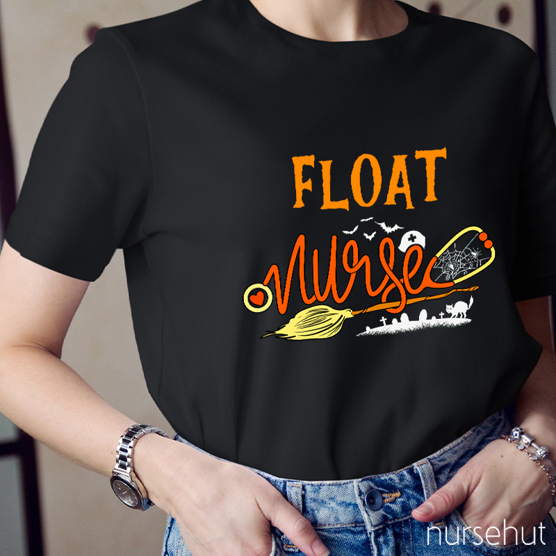 Float Happy Halloween Nurse T-Shirt