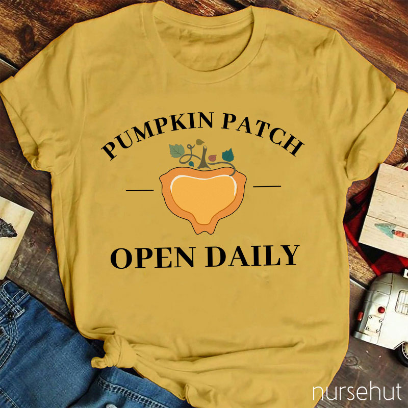 Pumpkin Patch Open Daily Nurse T-Shirt