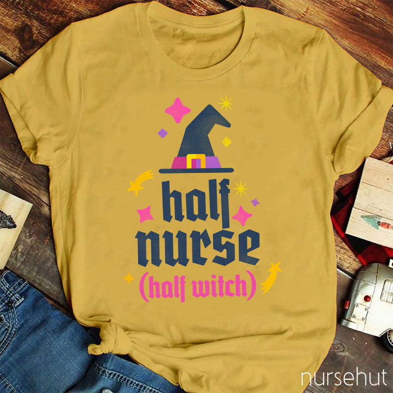 Half Nurse Half Witch Nurse T-Shirt