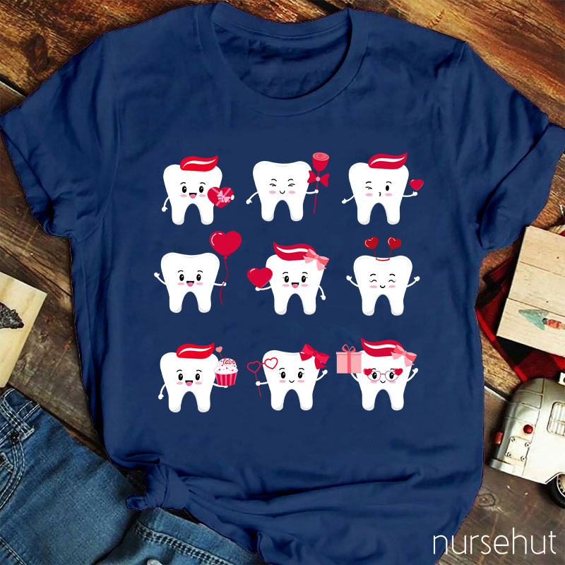 Valentine Teeth Nurse T-Shirt