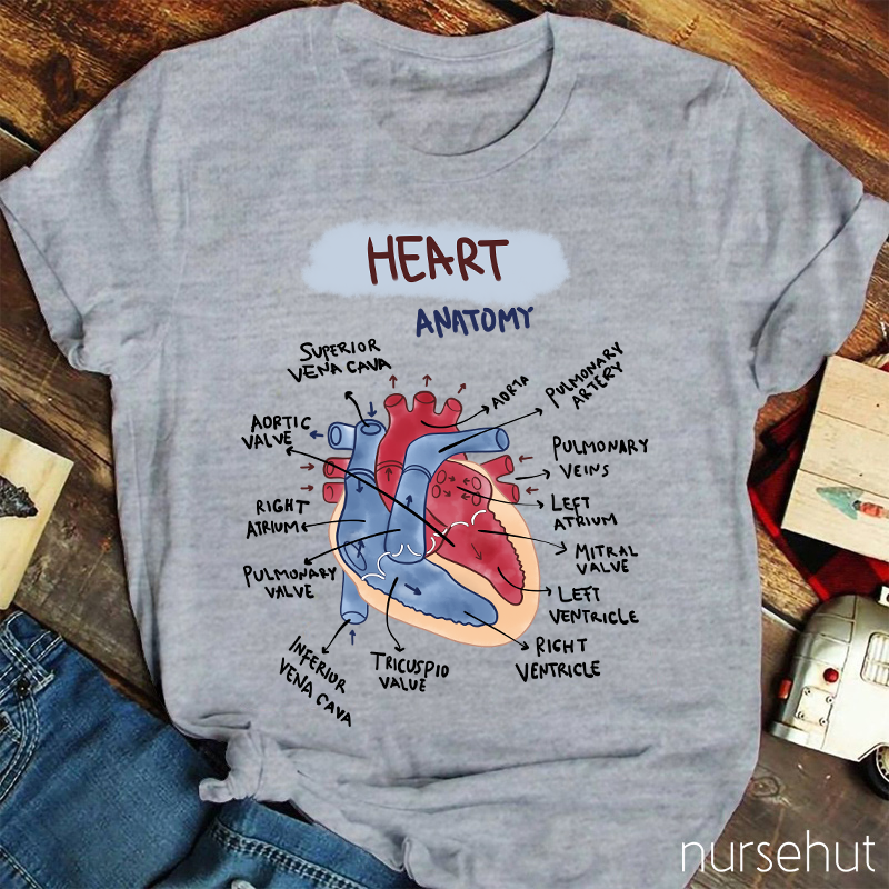 Heart Anatomy Nurse T-Shirt
