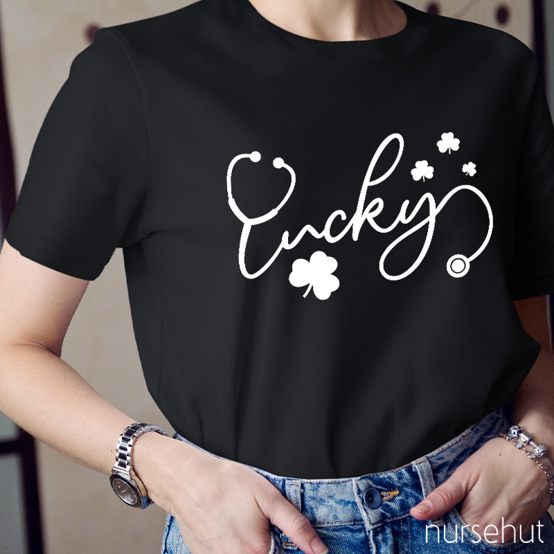 Lucky Stethoscope Nurse T-Shirt