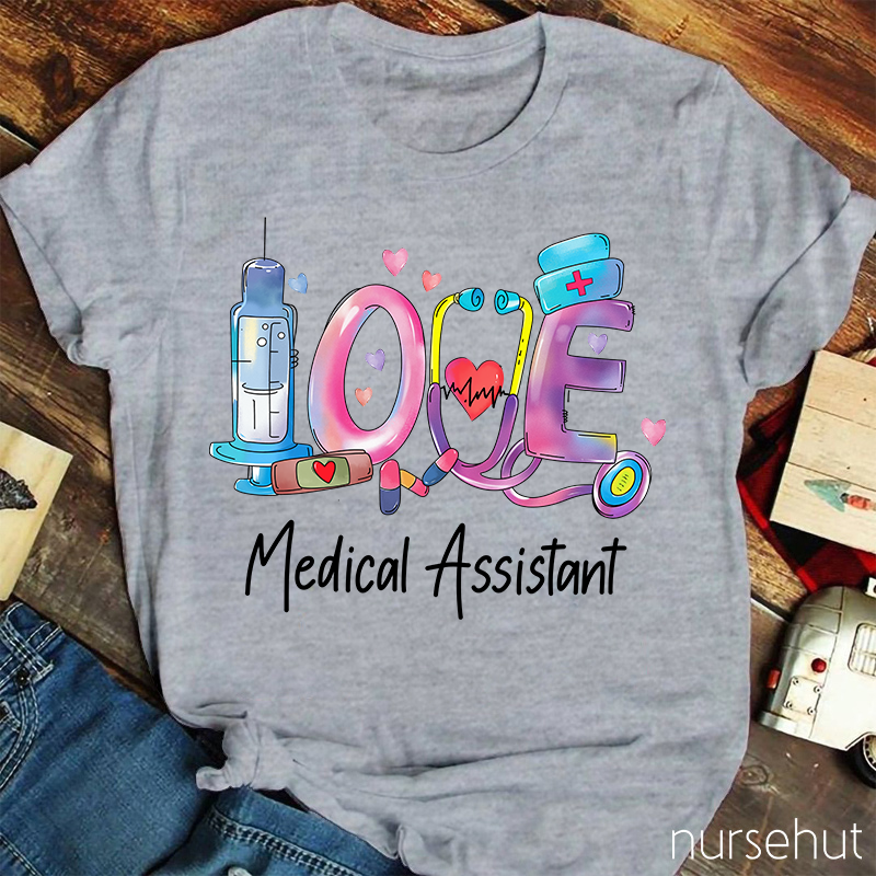 Pink Love Medical Assistant T-Shirt