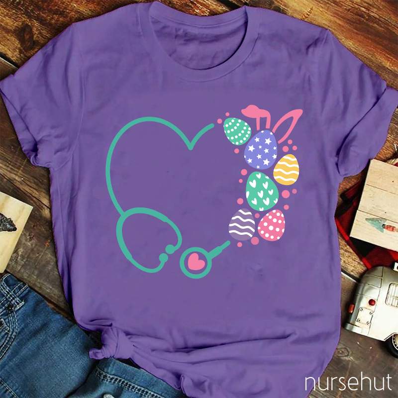 Stethoscope Easter Egg Nurse T-Shirt