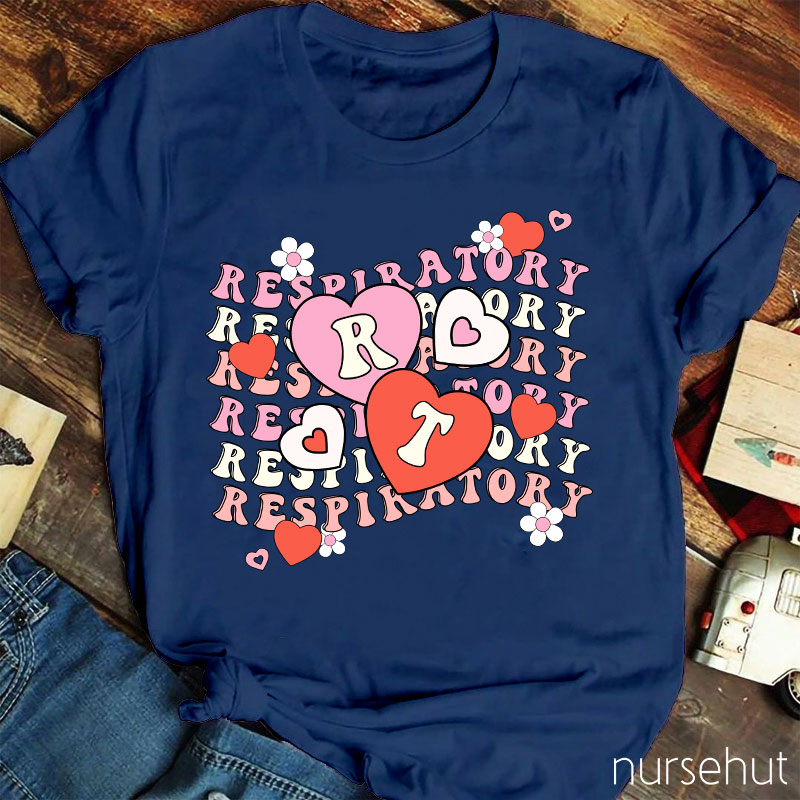 RT Respiratory Valentine Nurse T-Shirt