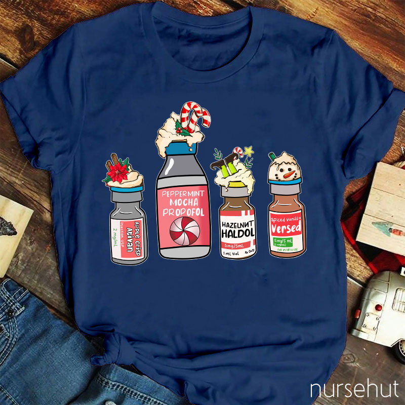 Christmas Special Medical Drinks Nurse T-Shirt