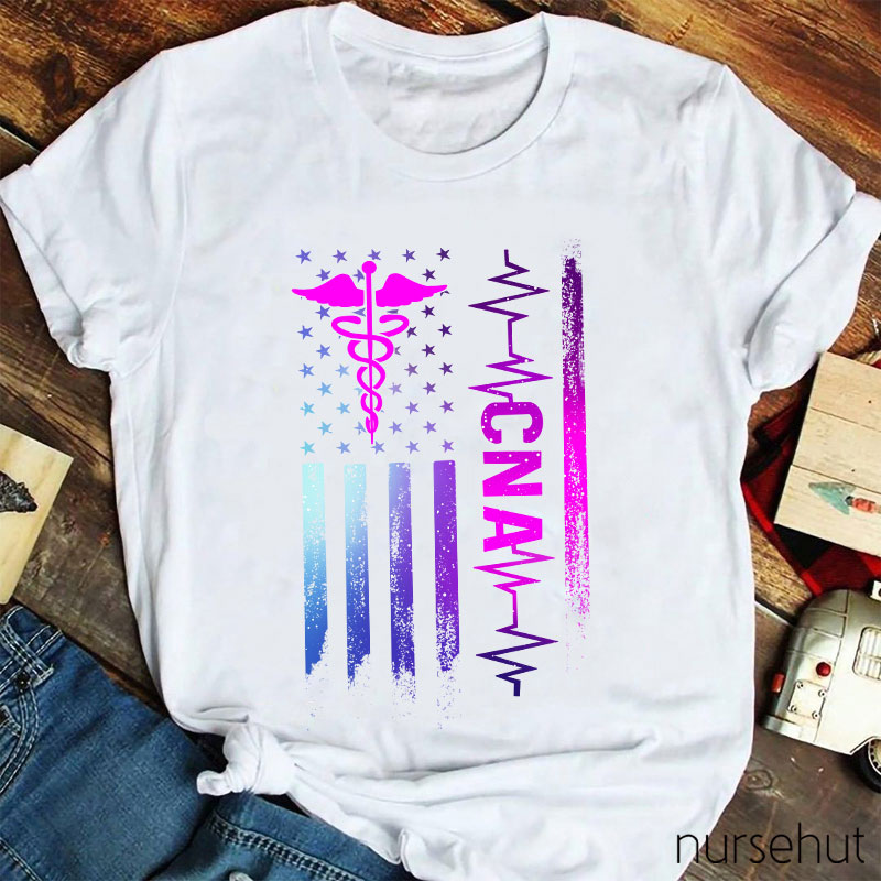 A Glittering Flag Nurse T-Shirt
