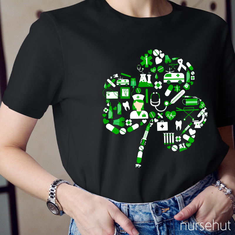 Medical And Nursing Clover Nurse T-Shirt