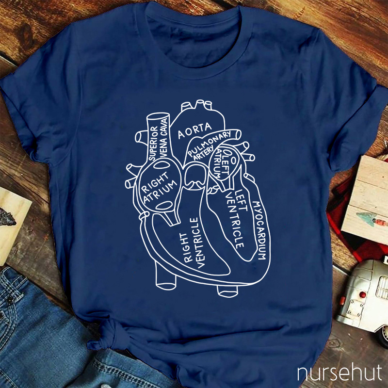 Structure Of The Heart Nurse T-Shirt