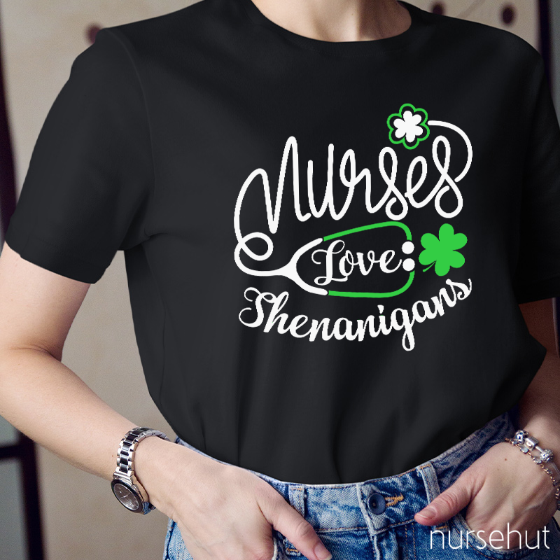 Nurse Love Shenanigans Nurse T-Shirt