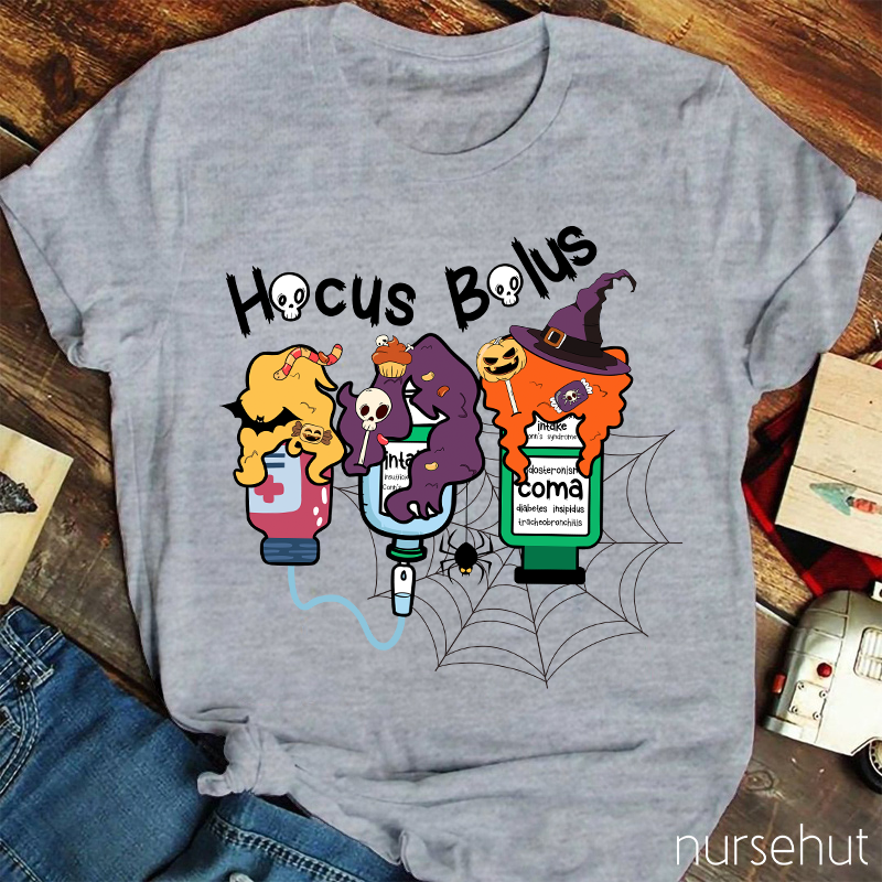 Hocus Bolus Halloween Nurse T-Shirt