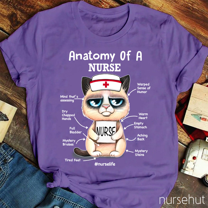 Cat Anatomy Of A Nurse T-Shirt