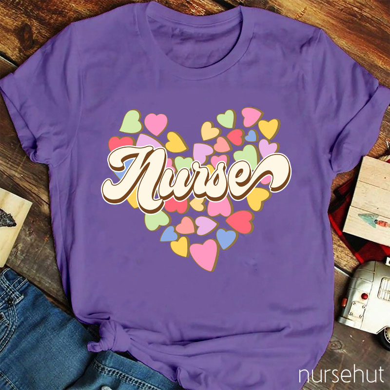 Hearts Pills Valentine Nurse T-Shirt