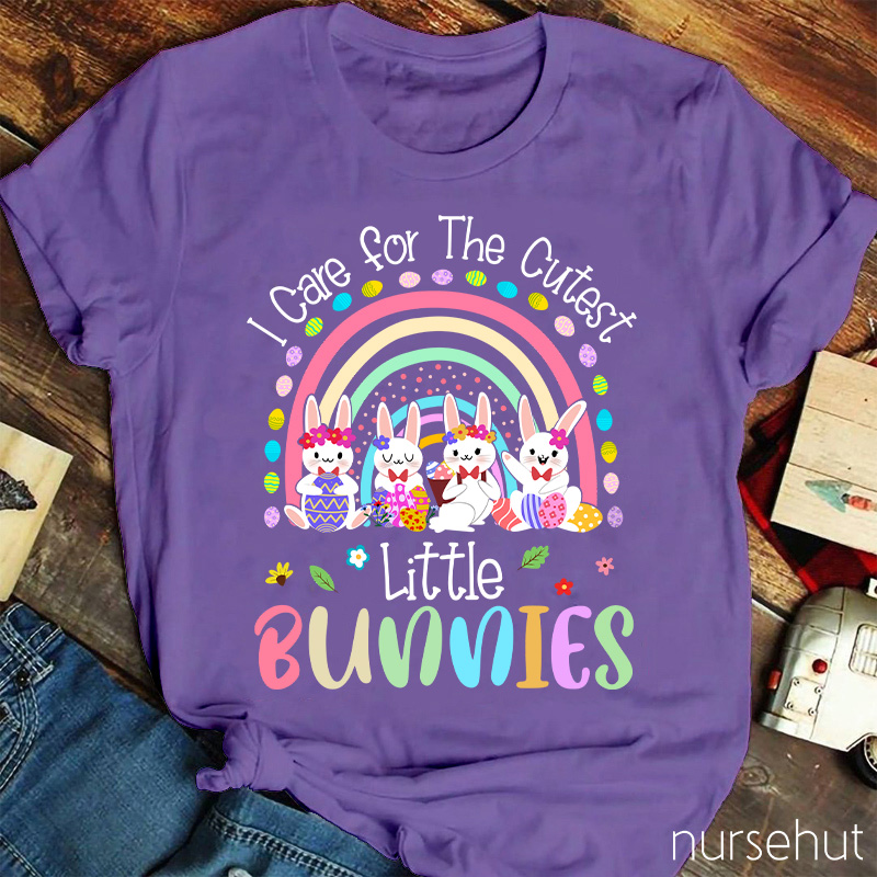 I Care For The Cutest Little Bunnies Nurse T-Shirt