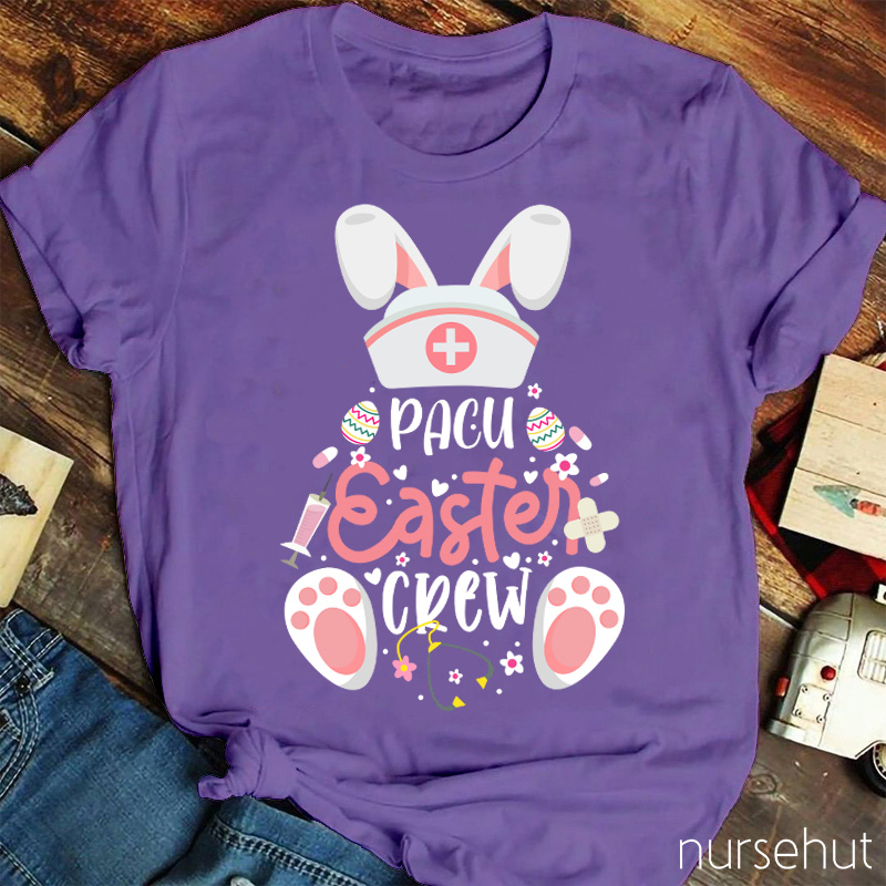 Personalized Nurse Bunny Easter Crew Nurse T-Shirt