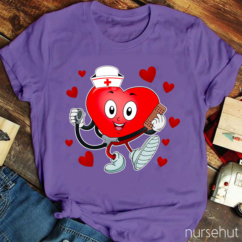 Valentine Nurse Vibes Nurse T-Shirt