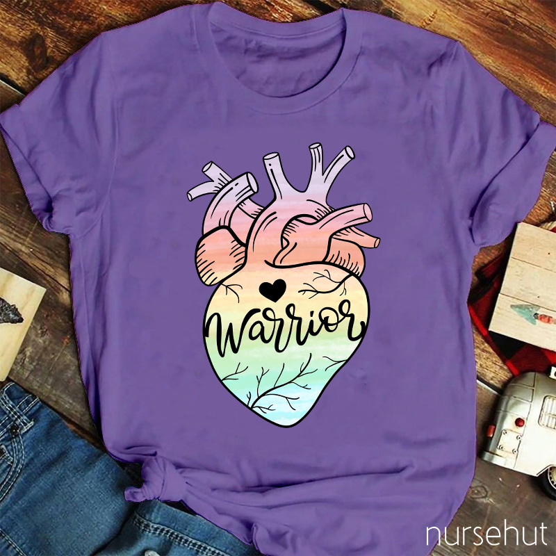 Anatomical Heart Warrior Nurse T-Shirt