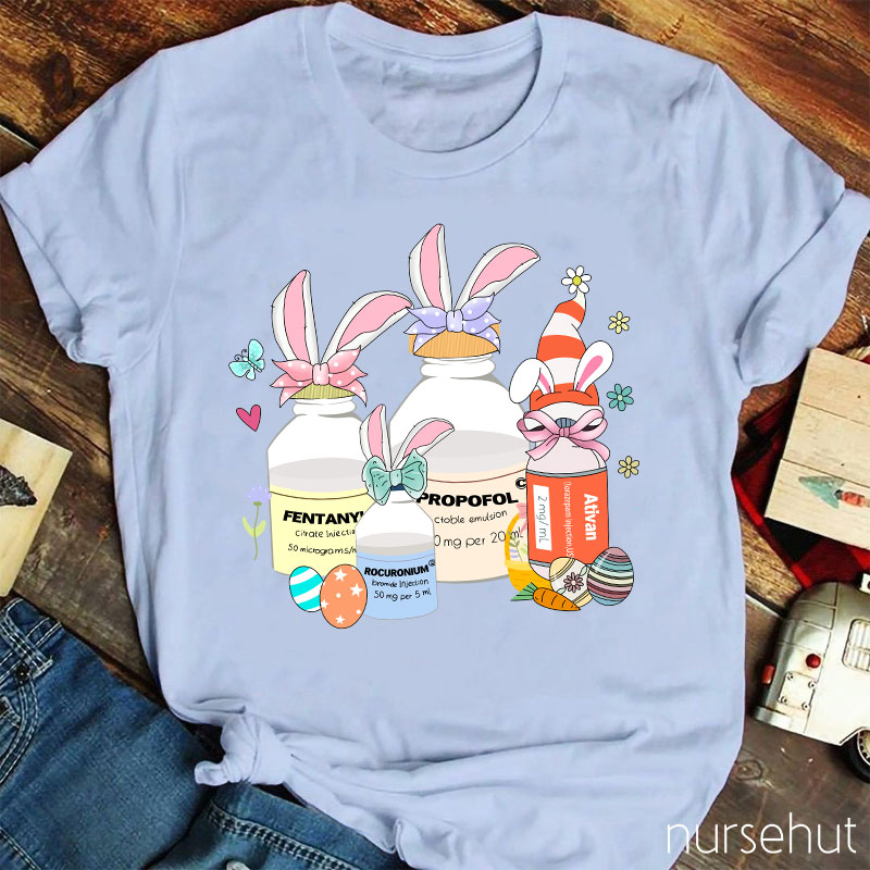 Crna Bunny Crew Nurse T-Shirt