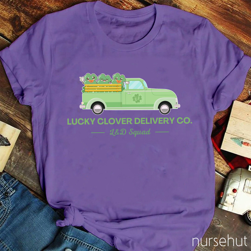 Lucky Clover Delivery Co Nurse T-Shirt
