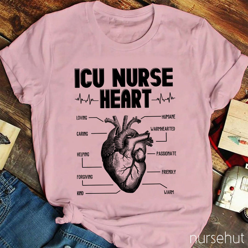 ICU Nurse Heart Nurse T-Shirt