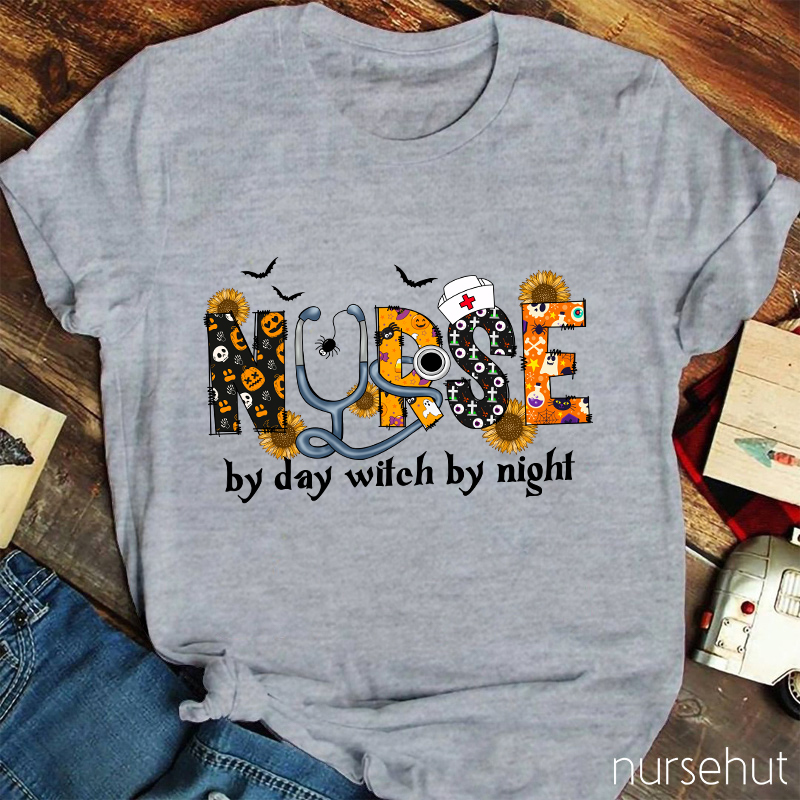 Nurse By Day Witch By Night T-Shirt