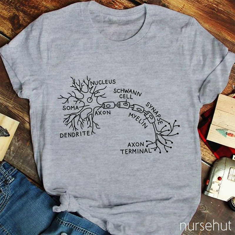 Neuron Anatomy Nurse T-Shirt