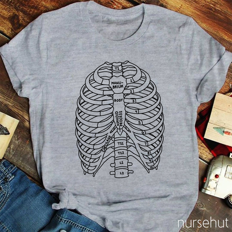 Anatomical Structure Of Chest Bones Nurse T-Shirt