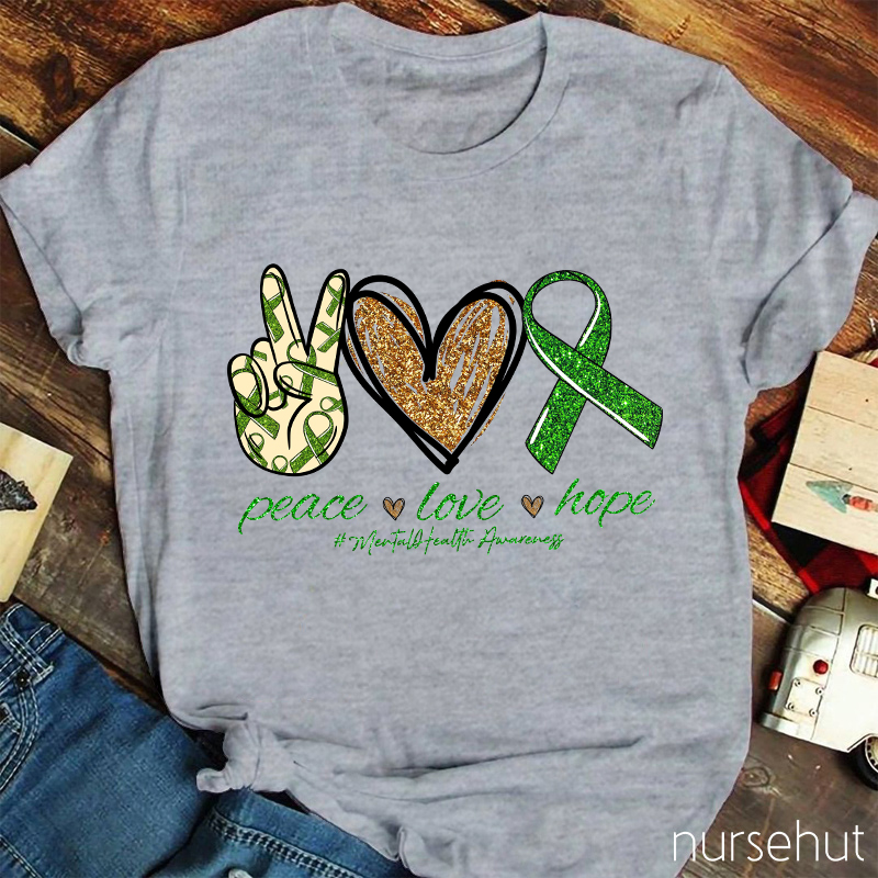 Peace Love And Hope Nurse T-Shirt