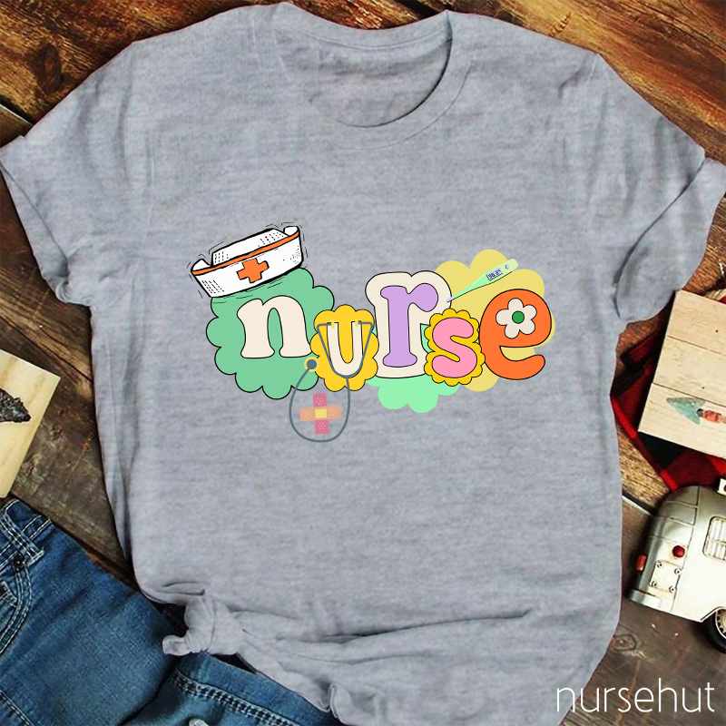 Spring Vibes Cute Nurse T-Shirt