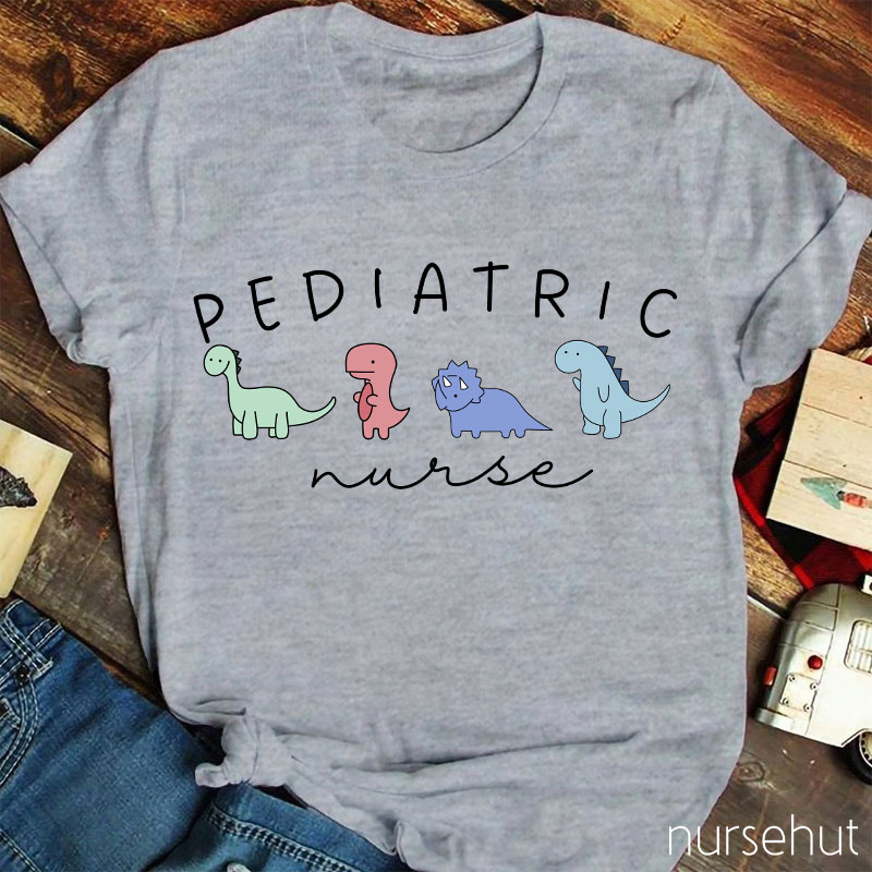 Pediatric Dinosaurs Nurse T-Shirt