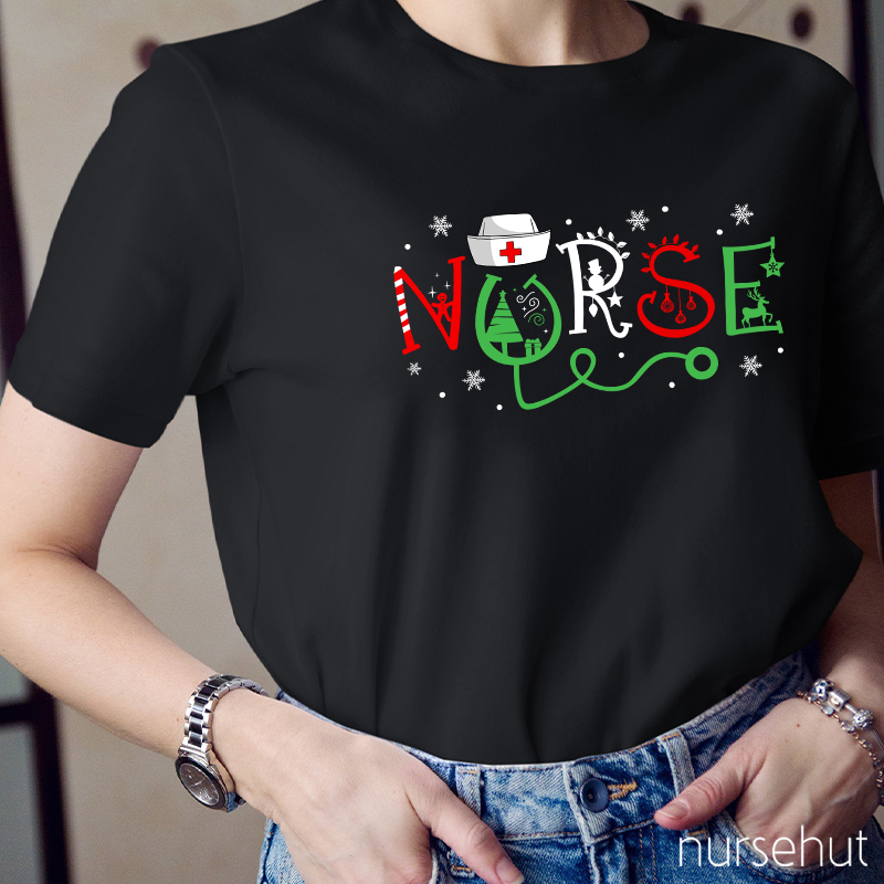 HO HO HO Merry Christmas Nurse T-Shirt