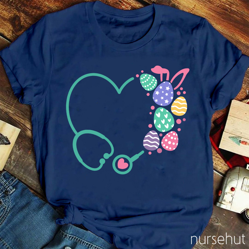 Stethoscope Easter Egg Nurse T-Shirt